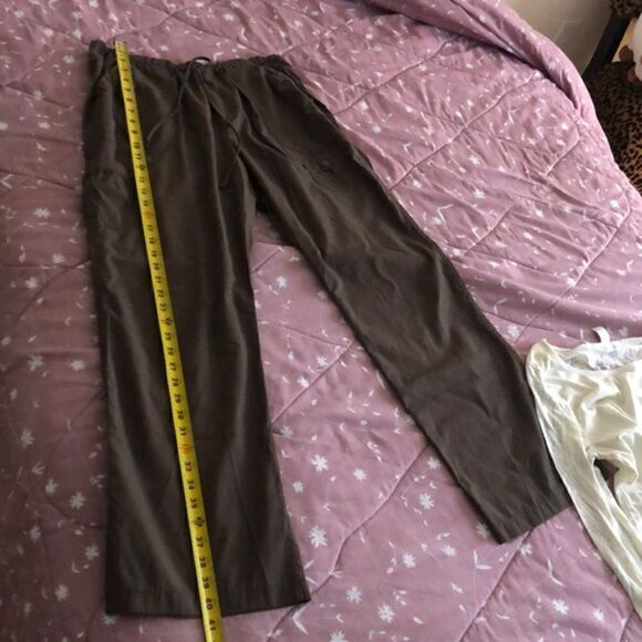 White Cross Chocolate Brown Boot Flare Cargo style Cotton Pants - Picture 9 of 15